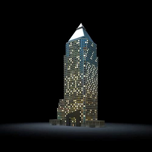 Lighed Night Time Skyscraper