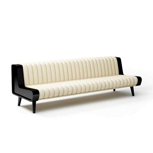 White And Black Leather Sofa