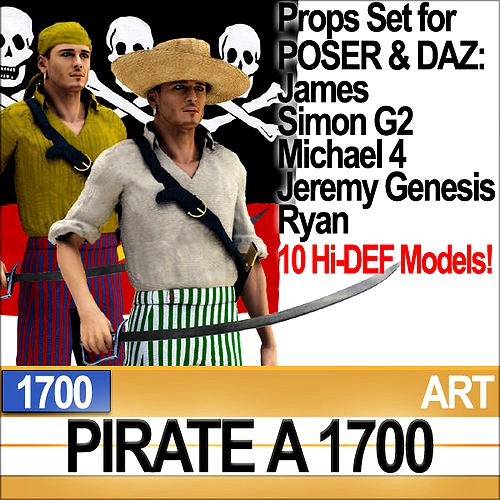 Pirate Props Poser Daz A 1700