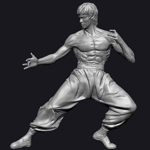 Bruce Lee Statue Zbrush