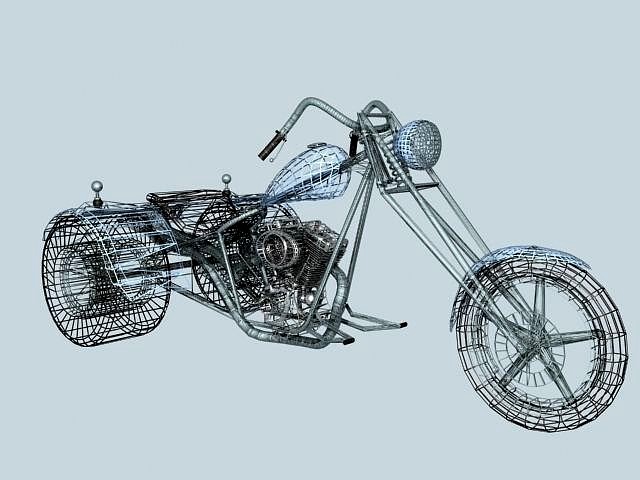 Harley Trike 3D Printable Model