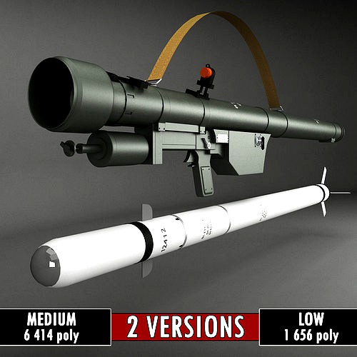 SA-7 Gral Rocket Launcher Pack low poly