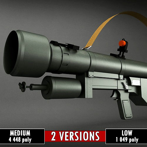 SA-7 Grail Rocket Launcher low poly