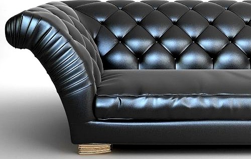 Tufted Sofa with Wing Arms