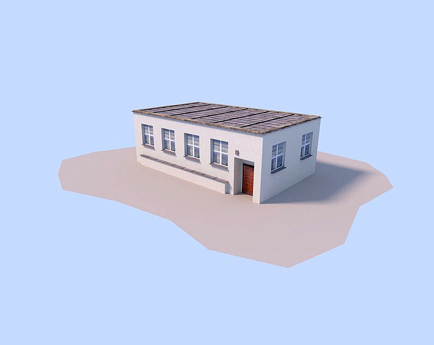 low poly town building 5