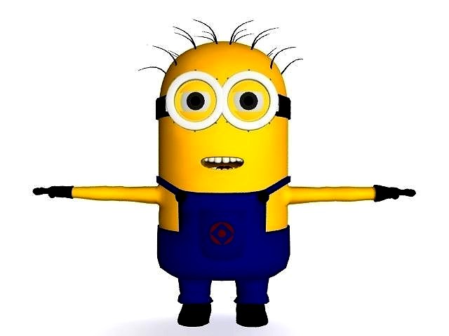 Minion 3D model with Biped rig