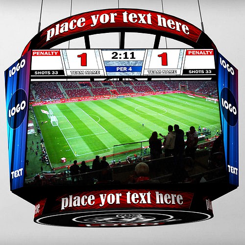 Jumbotron scoreboard hexagon