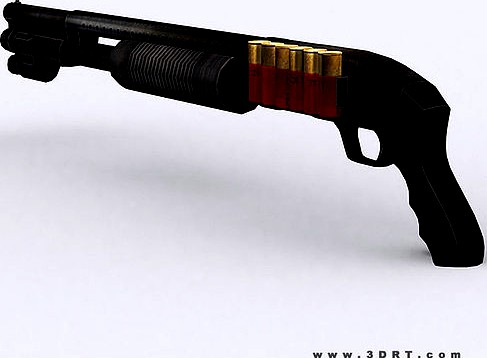 3DRT - Modern Firearms Animated - Shotgun Mossberg 500 Cruiser