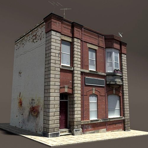 Apartment House Low Poly 3d Model 152