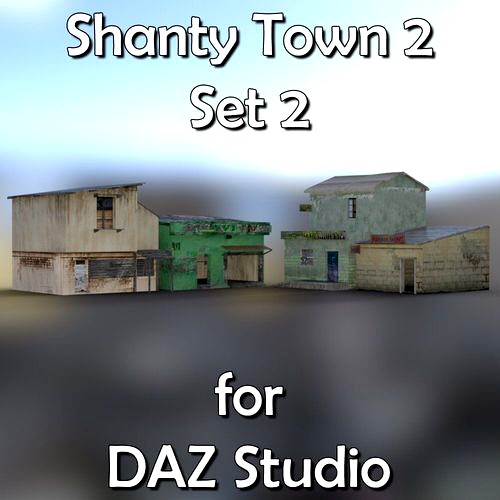 Shanty Town Buildings 2 Set 2 for DAZ Studio