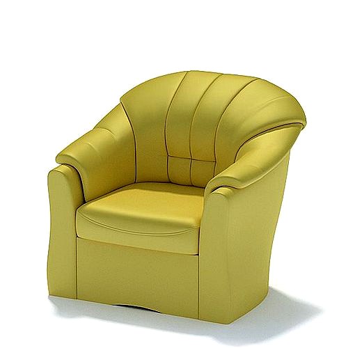 Yellow Leather Armchair