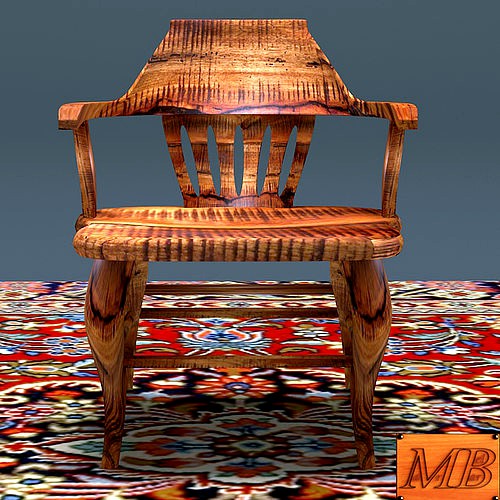 Antique Elm Wood Chair