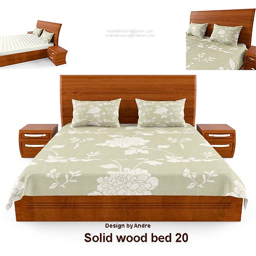 Solid Wood Bed 20 Collection
