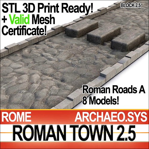 Roman Town Roads A 2 5 STL Printable