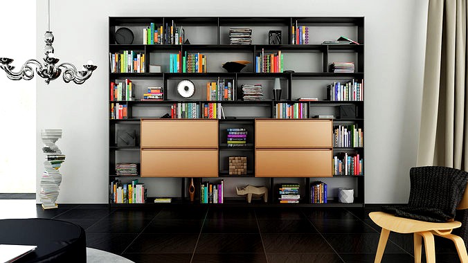 B and B bookcase 29 with books