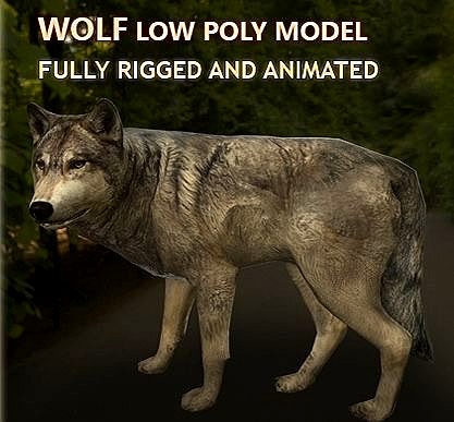 Wolf Rigged and Animated