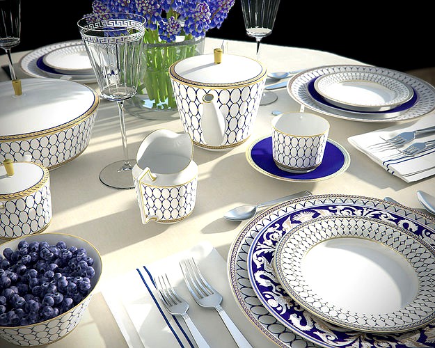 Dinner service by Wedgwood Renaissance Gold collection