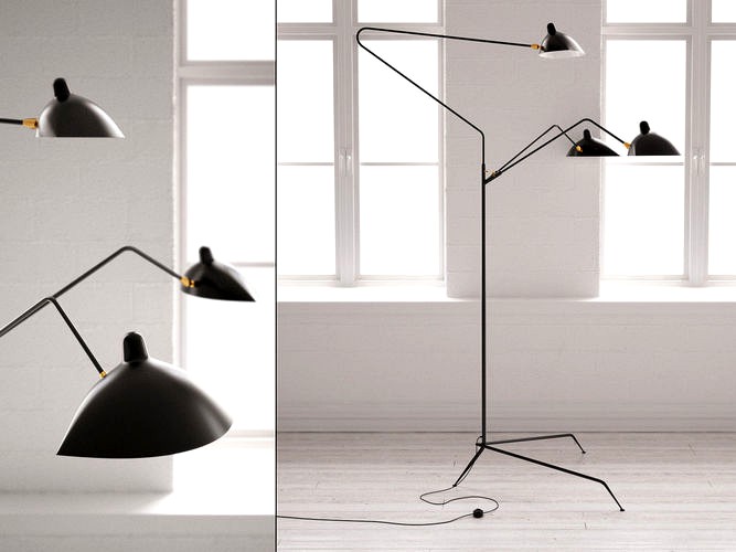 Three Arm Floor Lamp