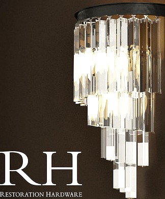 HELIX GLASS SCONCE RH