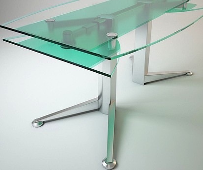 Folding glass table SPECTRUM