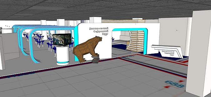 The exhibition portable T3 airframe exhibition stand 11