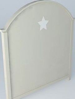 Headboard child 90 cm PASTEL taupe houses the world Ref 135245