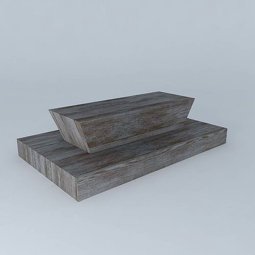 Solid Grey Teak Exterior Coffee Table