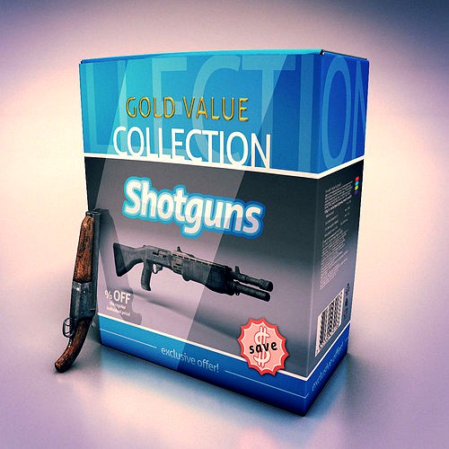 Low poly shotguns collection