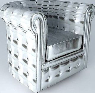 CHESTERFIELD silver armchair Maisons du monde