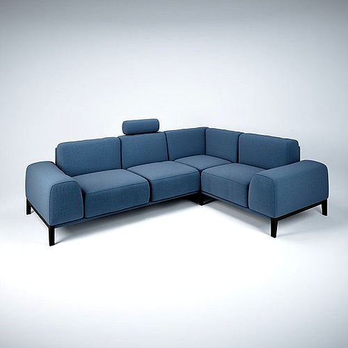 Sofa with headrest by Trendmanufaktur