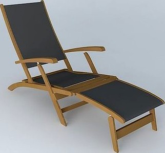 Black Lounge Chair CAPRI