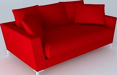 red sofa