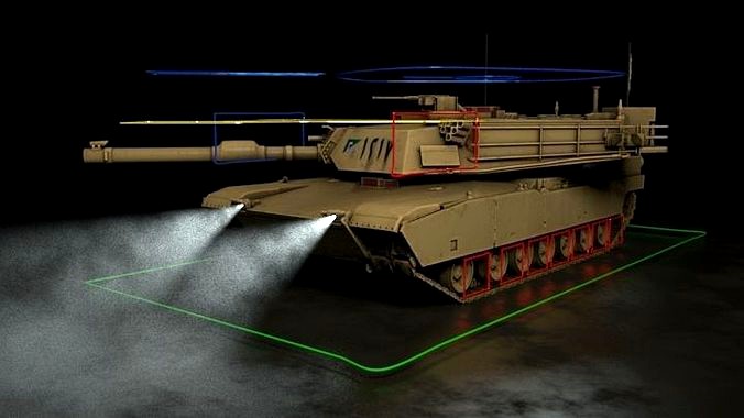 M1 Abrams Tank Rigged