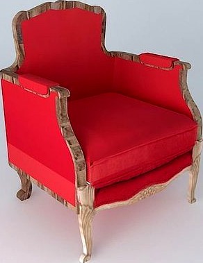 Retro red armchair