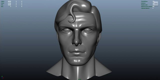 Superman face 3D Model