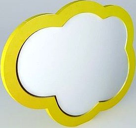 Yellow cloud mirror Happy