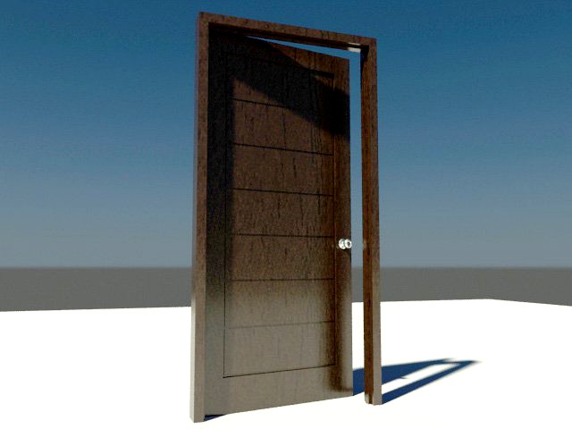 Door with lock 3D Model