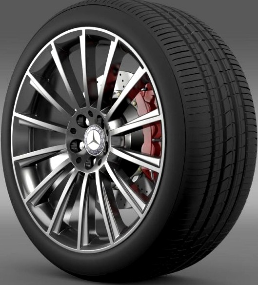 AMG Mercedes Benz S 350 wheel 3D Model