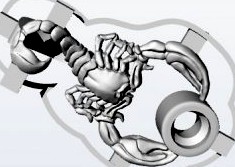 Scorpio pendant 3D Model