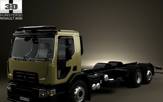 Renault D Wide Chassis Truck 2013 3D Model