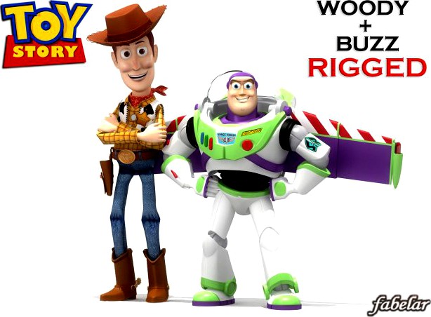 Buzz  Woody rigged 3D Model