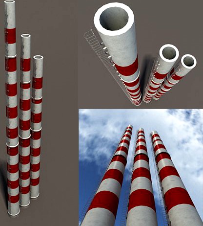 Download free Chimney Low Poly 3d Model 3D Model