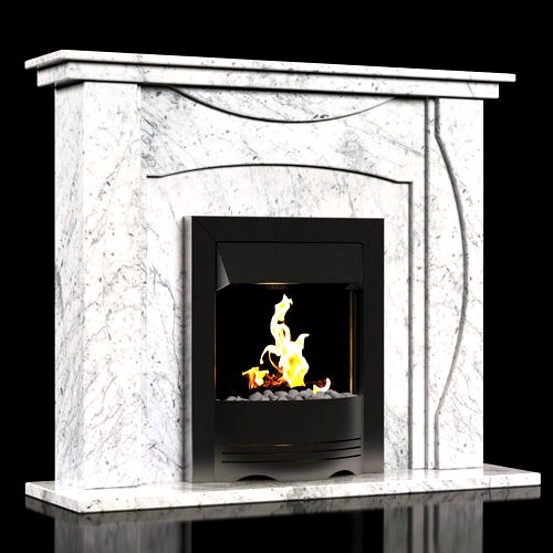 marble modern fireplace