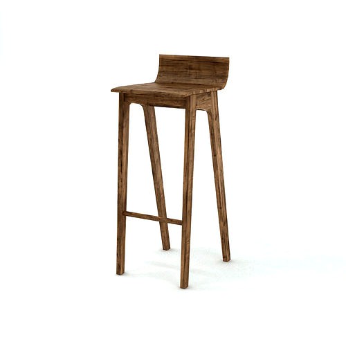 Contemporary Wooden Barstool