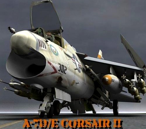 A7D-E Corsair II for Poser