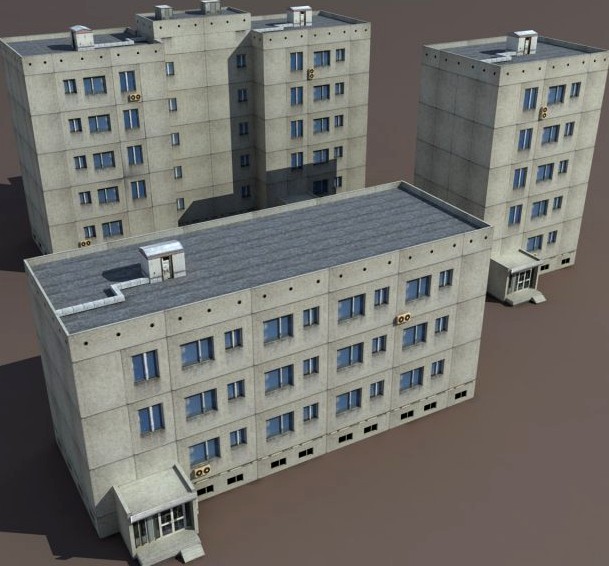 Residential Buildings Pack 3D Model