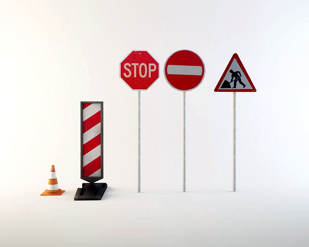 Road work signs