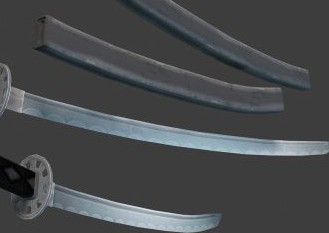 Samurai Swords 3D Model