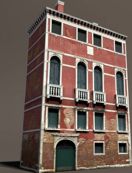Venice Building 133 Low Poly Building 3D Model