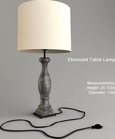 Ebonized Table Lamp